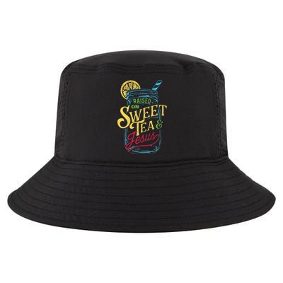 Raised On Sweet Tea & Jesus Southern Pride Iced Tea Cool Comfort Performance Bucket Hat