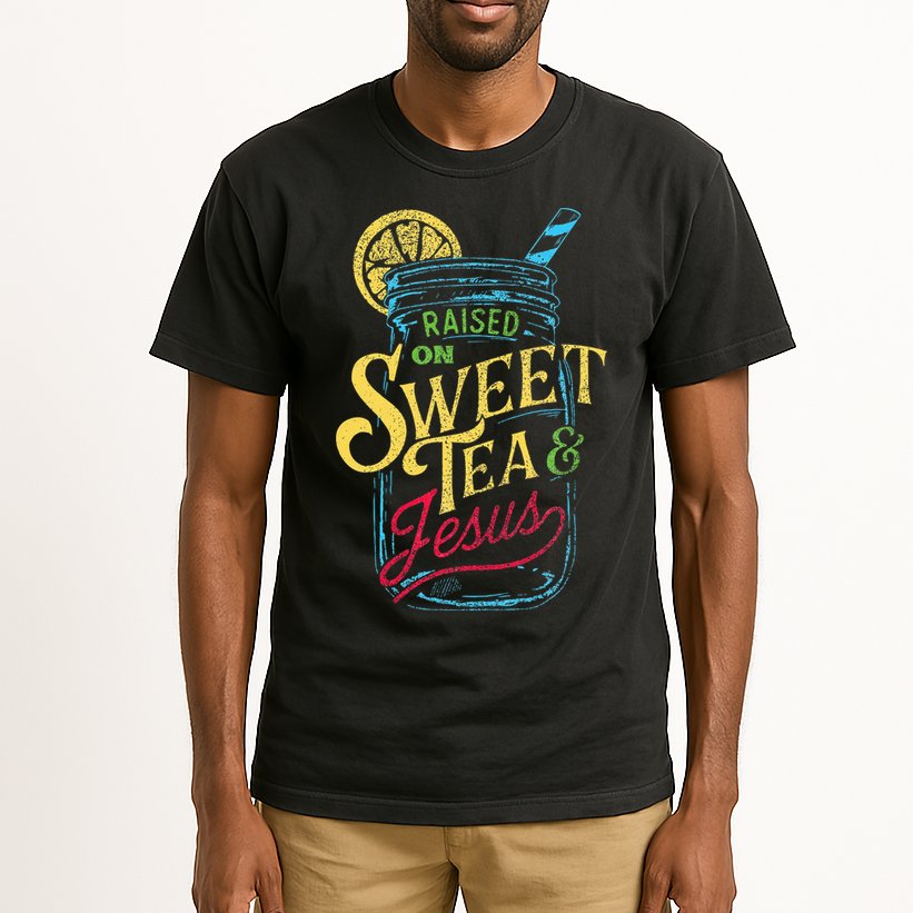 Raised On Sweet Tea & Jesus Southern Pride Iced Tea Tall T-Shirt