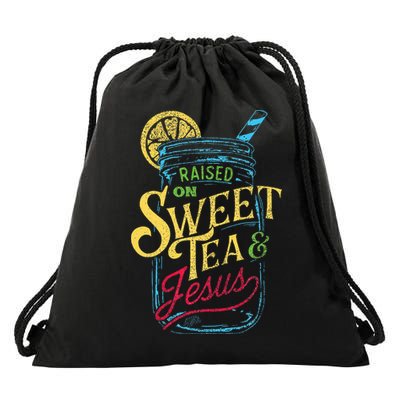 Raised On Sweet Tea & Jesus Southern Pride Iced Tea Drawstring Bag