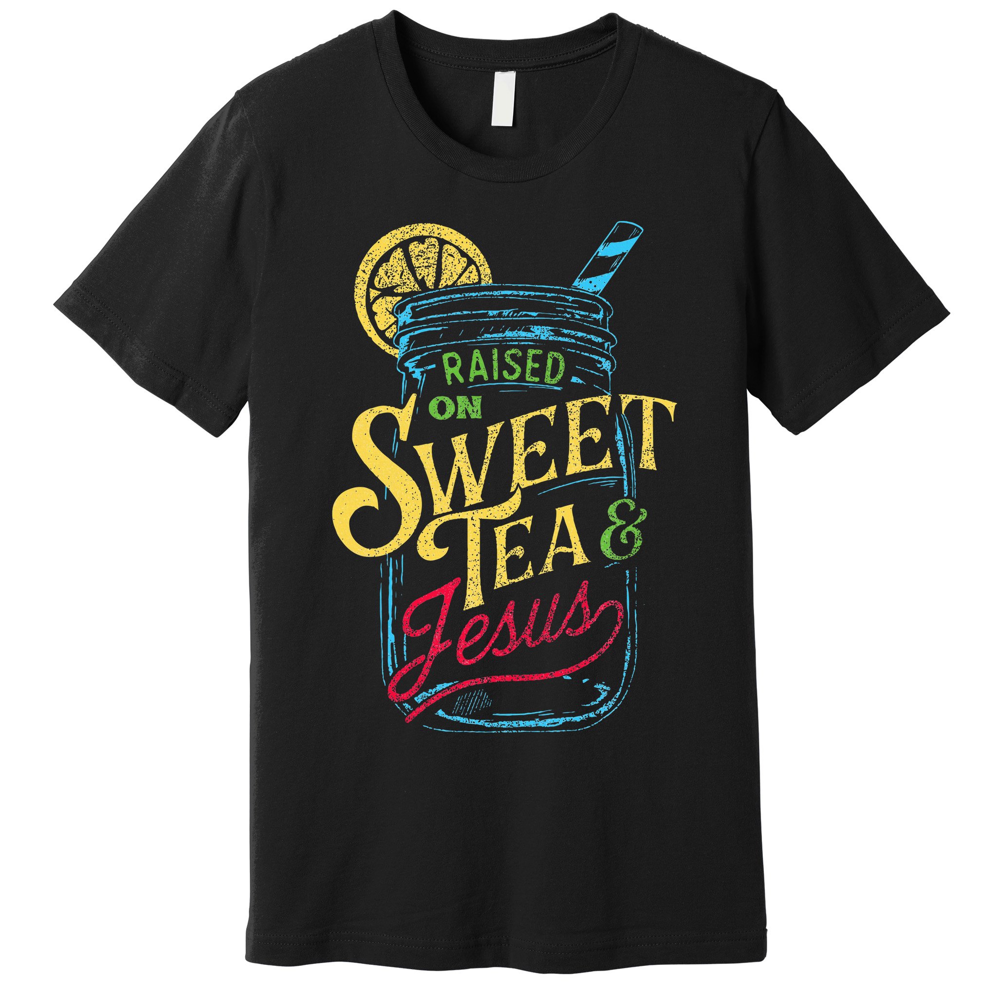 Raised On Sweet Tea & Jesus Southern Pride Iced Tea Premium T-Shirt