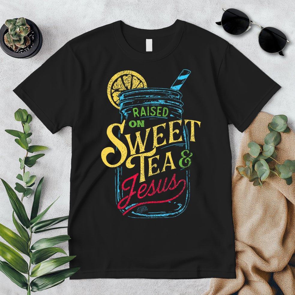 Raised On Sweet Tea & Jesus Southern Pride Iced Tea Premium T-Shirt