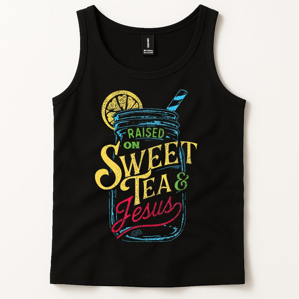 Raised On Sweet Tea & Jesus Southern Pride Iced Tea Tank Top