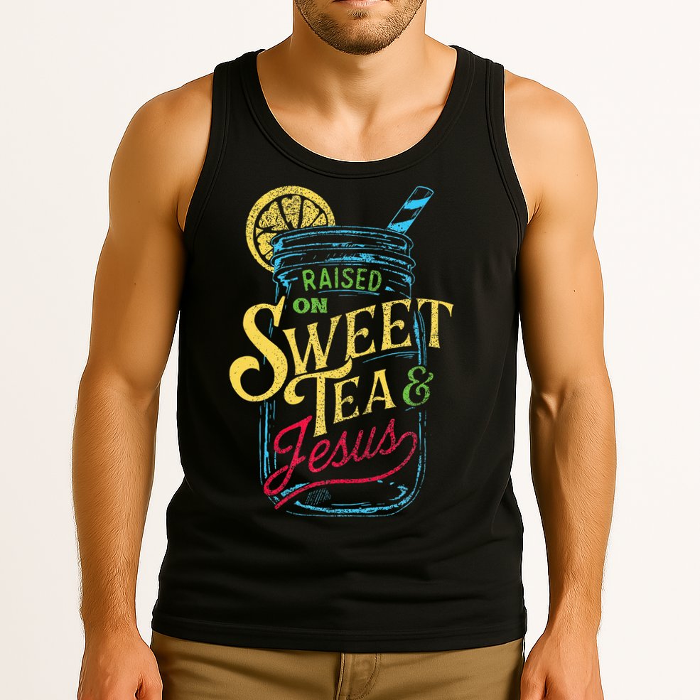 Raised On Sweet Tea & Jesus Southern Pride Iced Tea Tank Top