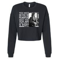 Rosa Parks Never be Fearful Black History Cropped Pullover Crew