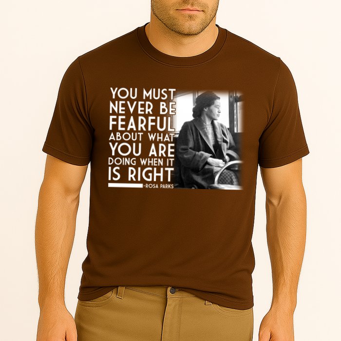 Rosa Parks Never be Fearful Black History Cooling Performance Crew T-Shirt