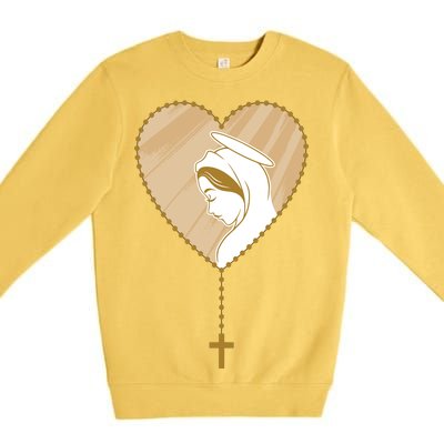 Rosary Virgin Mary Premium Crewneck Sweatshirt