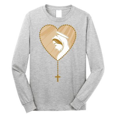 Rosary Virgin Mary Long Sleeve Shirt