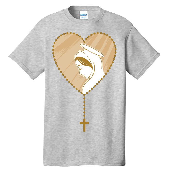 Rosary Virgin Mary Tall T-Shirt