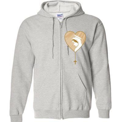 Rosary Virgin Mary Full Zip Hoodie