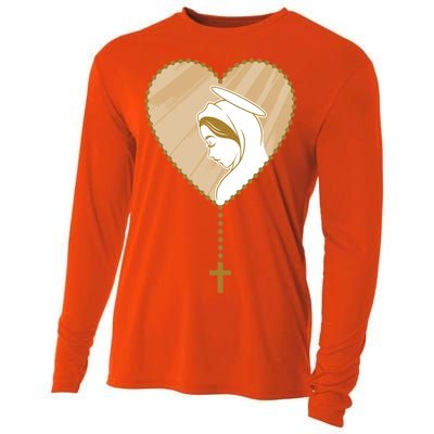 Rosary Virgin Mary Cooling Performance Long Sleeve Crew