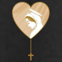 Rosary Virgin Mary 7 Panel Mesh Trucker Snapback Hat