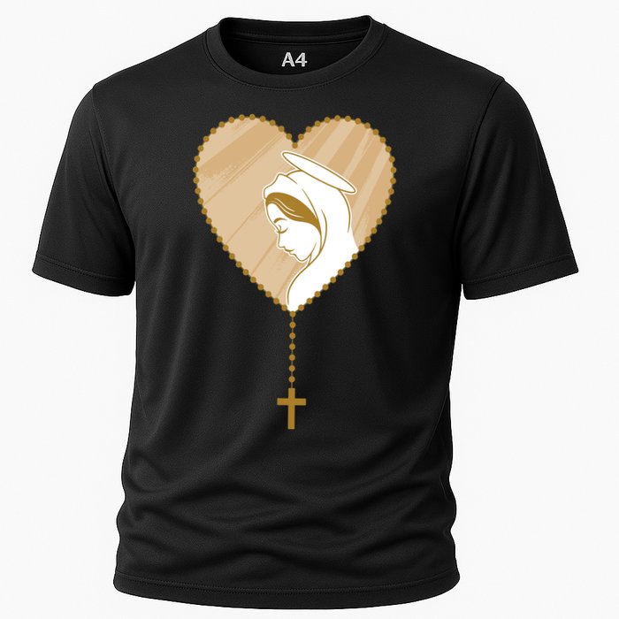 Rosary Virgin Mary Cooling Performance Crew T-Shirt