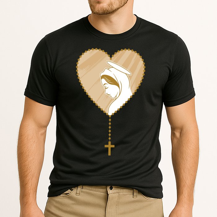 Rosary Virgin Mary Cooling Performance Crew T-Shirt
