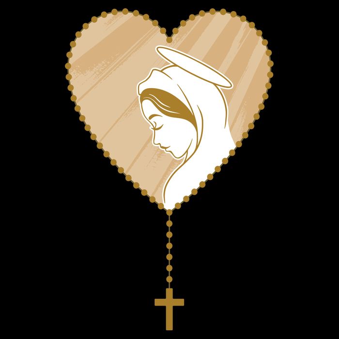Rosary Virgin Mary Cooling Performance Crew T-Shirt