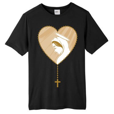 Rosary Virgin Mary Tall Fusion ChromaSoft Performance T-Shirt