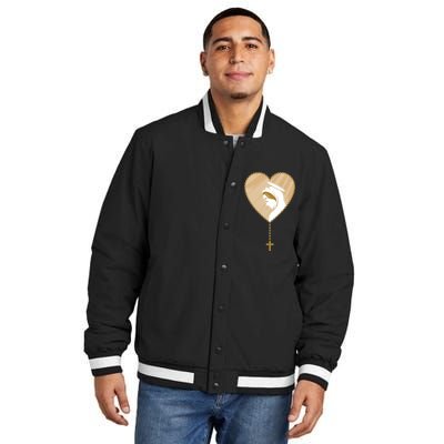 Rosary Virgin Mary Insulated Varsity Jacket