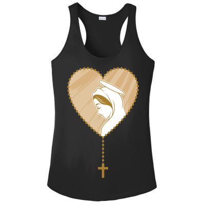 Rosary Virgin Mary Ladies PosiCharge Competitor Racerback Tank