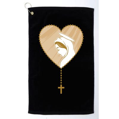 Rosary Virgin Mary Golf Towel
