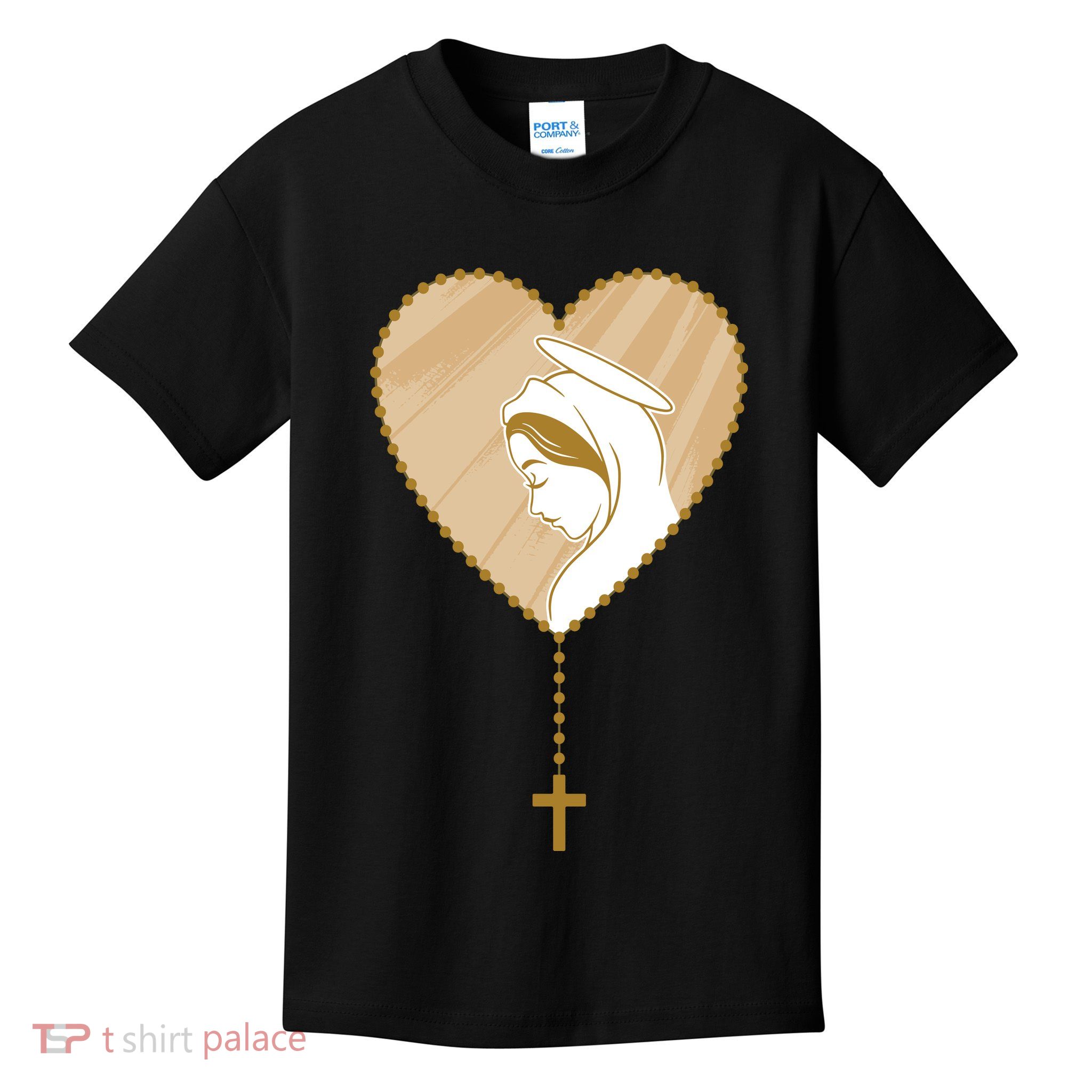 Rosary Virgin Mary Kids T-Shirt