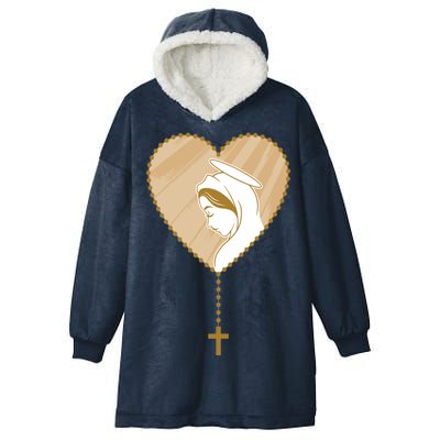 Rosary Virgin Mary Hooded Wearable Blanket