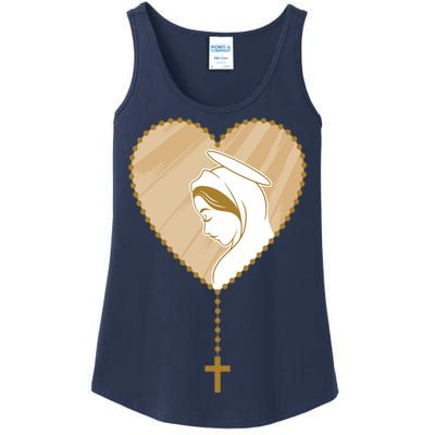 Rosary Virgin Mary Ladies Essential Tank