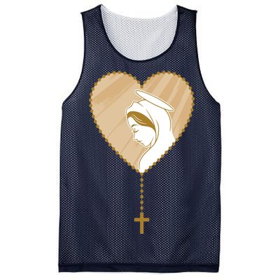 Rosary Virgin Mary Mesh Reversible Basketball Jersey Tank