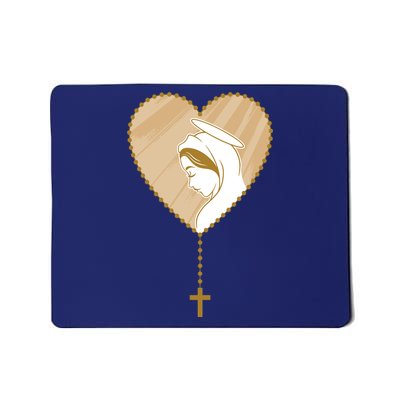 Rosary Virgin Mary Mousepad