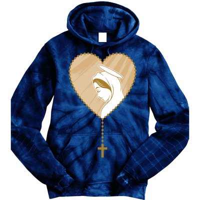 Rosary Virgin Mary Tie Dye Hoodie