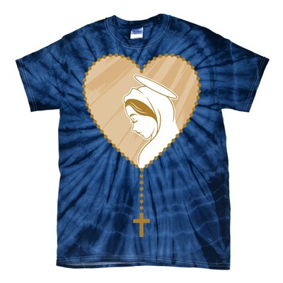 Rosary Virgin Mary Tie-Dye T-Shirt