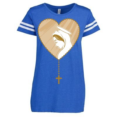 Rosary Virgin Mary Enza Ladies Jersey Football T-Shirt