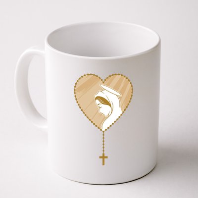 Rosary Virgin Mary Coffee Mug