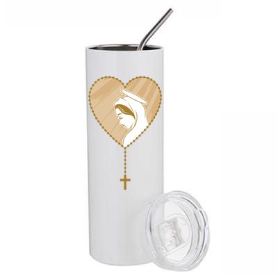 Rosary Virgin Mary Stainless Steel Tumbler