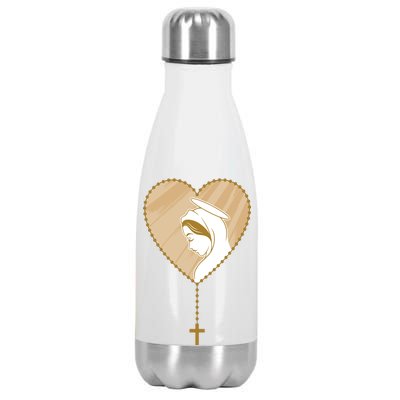 Rosary Virgin Mary Stainless Steel Insulated Water Bottle