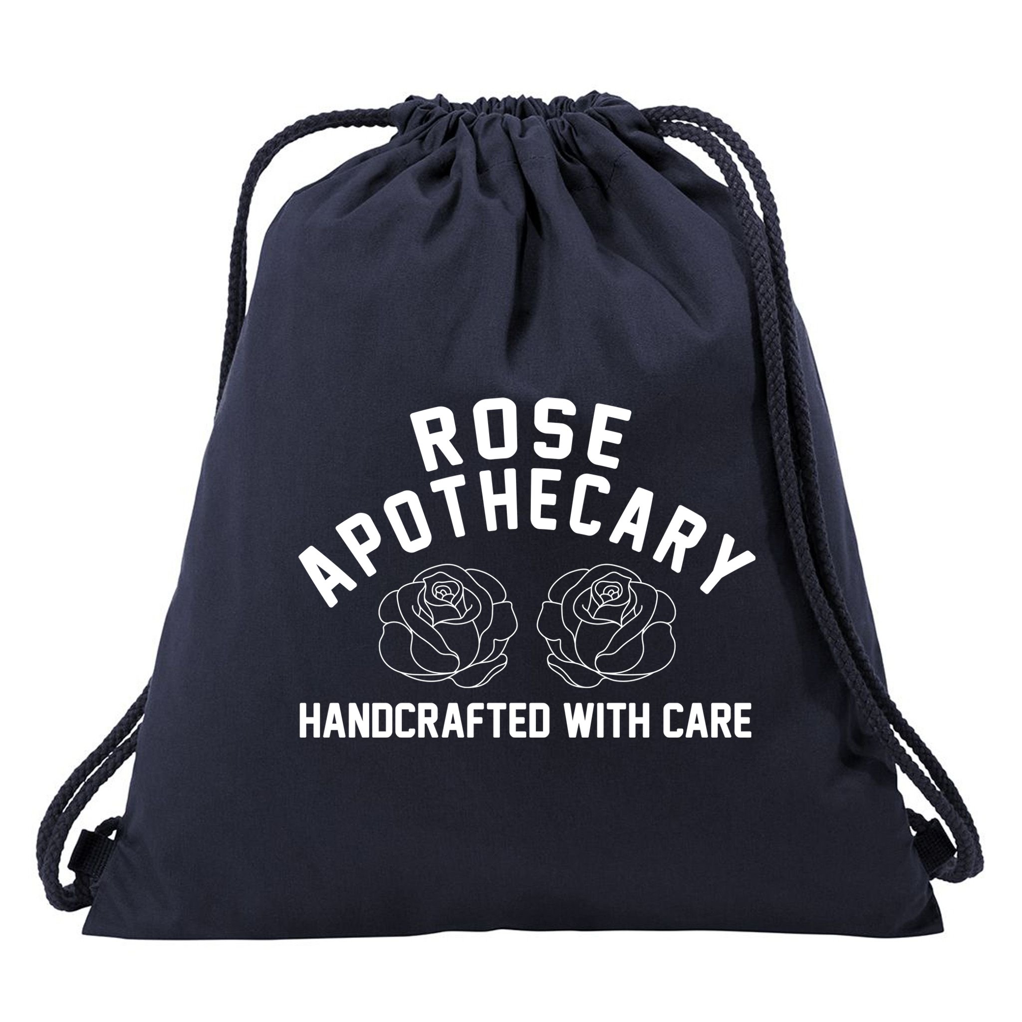 Rose Apothecary Handcrafted With Care Drawstring Bag