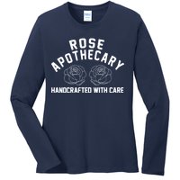 Rose Apothecary Handcrafted With Care Ladies Long Sleeve Shirt