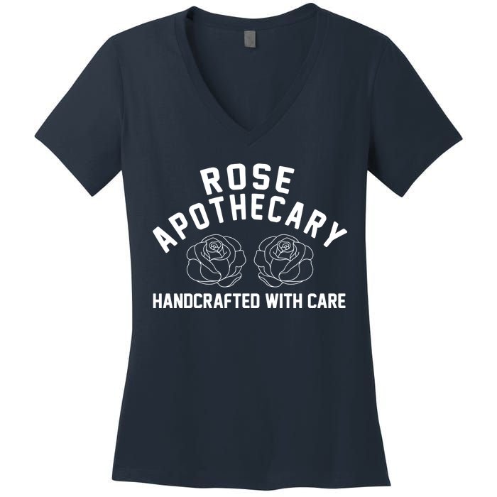 Rose Apothecary Handcrafted With Care Women's V-Neck T-Shirt