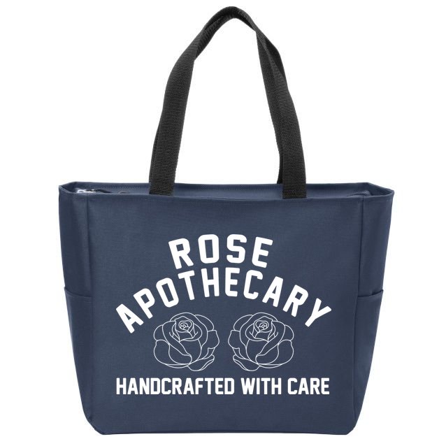 Rose Apothecary Handcrafted With Care Zip Tote Bag