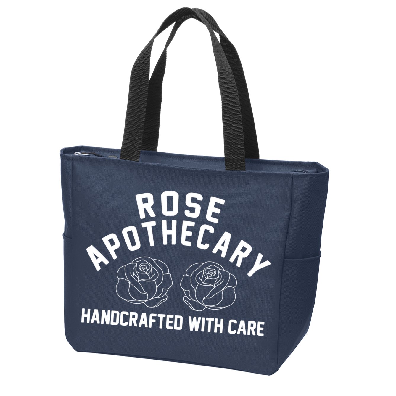 Rose Apothecary Handcrafted With Care Zip Tote Bag