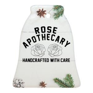 Rose Apothecary Handcrafted With Care Ceramic Bell Ornament