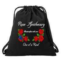 Rose Apothecary Handcrafted With Care One Of A Kind Drawstring Bag