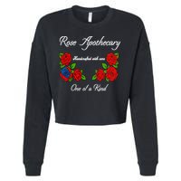 Rose Apothecary Handcrafted With Care One Of A Kind Cropped Pullover Crew