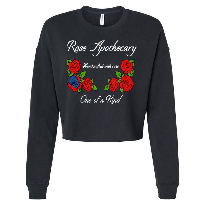 Rose Apothecary Handcrafted With Care One Of A Kind Cropped Pullover Crew