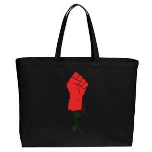 Rose Fist Women's Rights Cotton Canvas Jumbo Tote