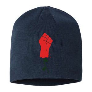 Rose Fist Women's Rights Sustainable Beanie