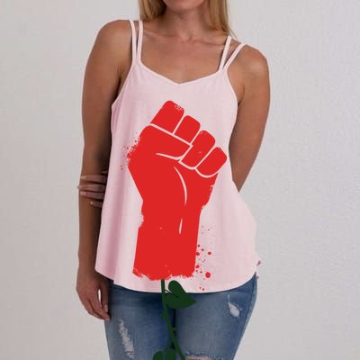 Rose Fist Women's Rights Women's Strappy Tank