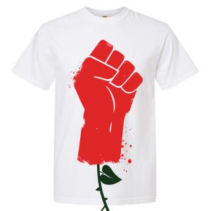 Rose Fist Women's Rights Garment-Dyed Heavyweight T-Shirt