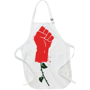 Rose Fist Women's Rights Full-Length Apron With Pockets