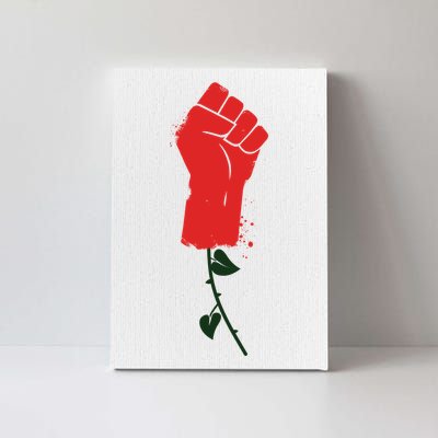 Rose Fist Women's Rights Canvas