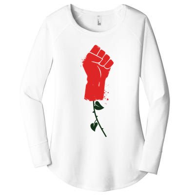 Rose Fist Women's Rights Women's Perfect Tri Tunic Long Sleeve Shirt