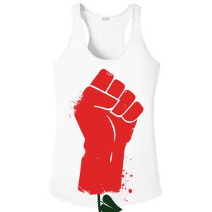 Rose Fist Women's Rights Ladies PosiCharge Competitor Racerback Tank